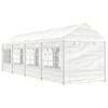 vidaXL Gazebo With Roof White Polyethylene (PE), Galvanized Steel Large