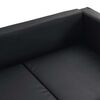 vidaXL Sofa Black PVC, Polyester, Cotton Small Durable Sofa