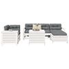 vidaXL Garden Sofa Set White Solid Pine Wood 7 Piece Set Modular