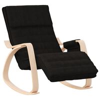 vidaXL Rocking Chair Black Fabric