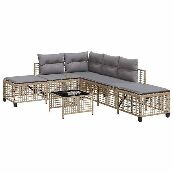 vidaXL Garden Sofa Set Mix Beige