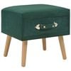 vidaXL Bedside Cabinet Set of 2 Green Velvet, Pinewood Compact