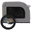 vidaXL Pet Bike Trailer Yellow and grey Oxford fabric, iron, PVC Compact