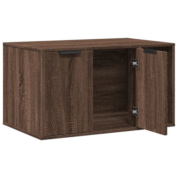 vidaXL Cat Litter Box Enclosure Brown Oak Engineered Wood