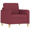 vidaXL Sofa Chair with Footstool Wine Red 23.6" Fabric