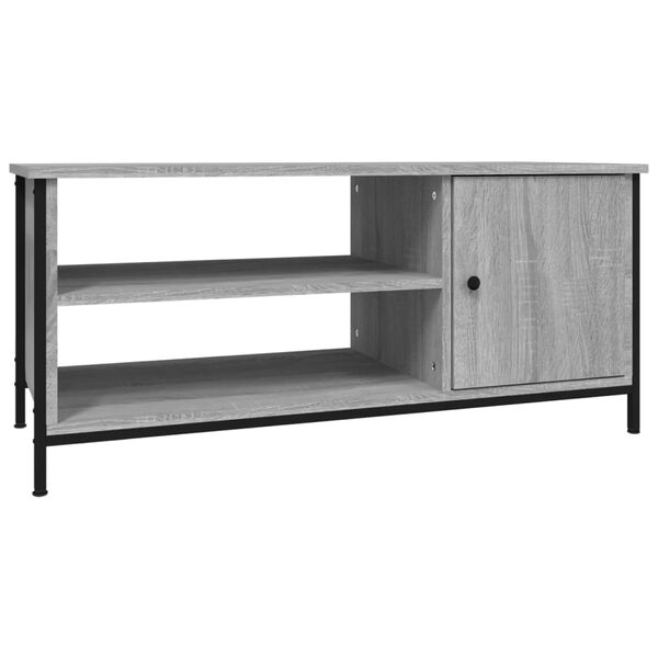 vidaXL TV Cabinet Gray Sonoma Engineered wood, steel Medium TV Cabinet