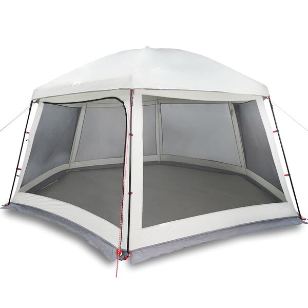 vidaXL Pool Tent with Removable Fly & Mesh Walls Grey 201.6x180.3"