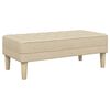 vidaXL Bench Cream 113 x 57 x 39 cm fabric