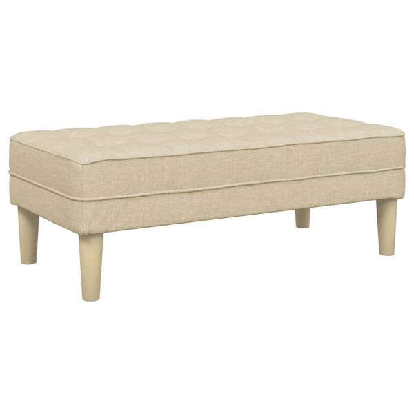 vidaXL Bench Cream 113 x 57 x 39 cm fabric