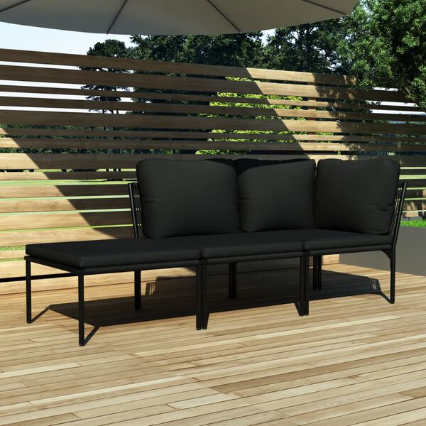 vidaXL Garden Lounge Set Black and Anthracite