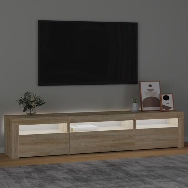 vidaXL TV Cabinet Sonoma oak Engineered wood Large TV Cabinet