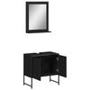 vidaXL Bathroom Cabinet Set Black