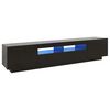 vidaXL TV Cabinet Black Engineered Wood 78.7 x 13.8 x 15.7 in TV Cabinet
