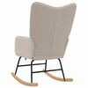 vidaXL Rocking Chair Light Grey Sherpa Fabric