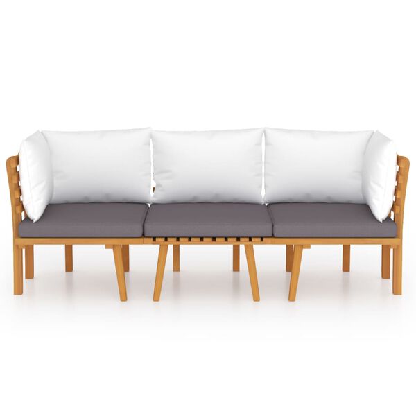 vidaXL Garden Lounge Set Dark grey, white