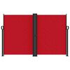 vidaXL Retractable Side Awning Red 100% polyester with PU coating