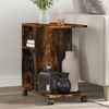 vidaXL Side Table Smoked oak Engineered wood Side Table Rectangular