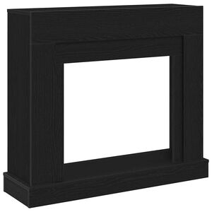 vidaXL Fireplace Surround Black Oak 39.4x11.8x34.4" Engineered Wood
