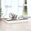 vidaXL Dog Bed White Solid pine wood Medium Simple Dog Bed