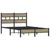 vidaXL Bed Frame Sonoma oak Steel and engineered wood Double