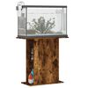 vidaXL Aquarium Stand Smoked Oak Engineered Wood 29.5 x 14.2 x 28.5 in