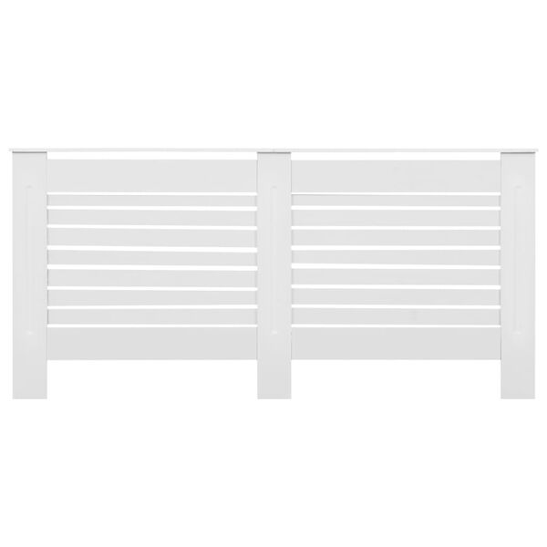 vidaXL Radiator Covers 2 pcs White 67.7"x7.5"x32.1" MDF