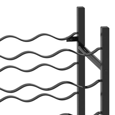 vidaXL Wine Rack for 48 Bottles Black Metal