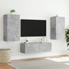 vidaXL TV Wall Cabinet Concrete Grey Engineered wood Medium