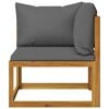 vidaXL Garden Lounge Set Dark grey Solid Acacia wood Modular, customizable