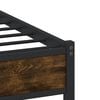 vidaXL Bed Frame Smoked Oak Steel, Engineered Wood Small Single