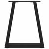 vidaXL Dining Table Leg Set of 2 Black Powder-Coated Steel