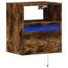 vidaXL Wall-mounted Bedside Cabinet Smoked Oak Engineered wood Compact