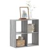 vidaXL Bookcase Grey Sonoma Engineered Wood Medium Bookcase