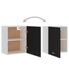 vidaXL Hanging Cabinet Set of 2 Black Engineered Wood Medium