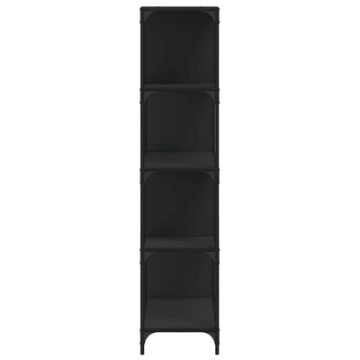 vidaXL Bookcase 4-Stair Black 54.7"x13.2"x58.7" Engineered Wood