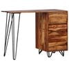 vidaXL Writing Desk Honey Brown Solid Acacia Wood Medium Writing Desk