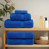 vidaXL Bath Towel Set of 4 Blue 100% Cotton 39.4 x 59.1 in Bath Towel