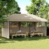 vidaXL Party Tent Taupe, Black