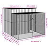 vidaXL Dog House Anthracite Galvanized Steel Big Durable Dog House