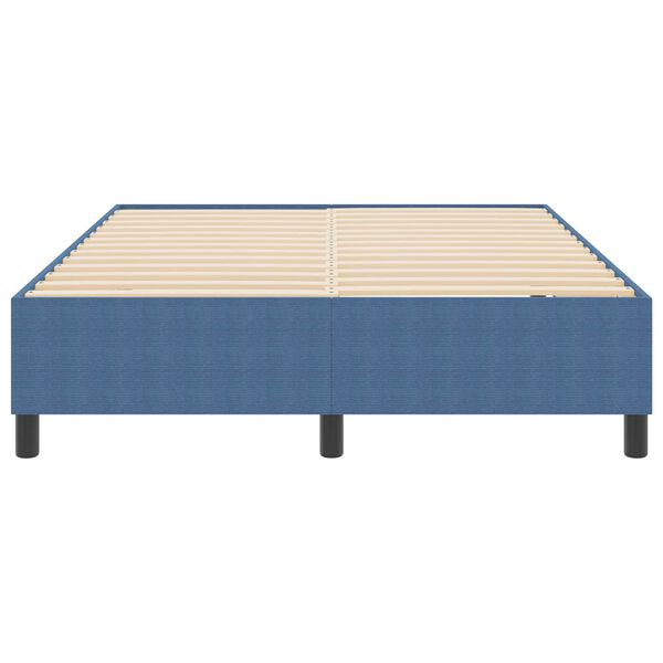 vidaXL Platform Bed Frame Blue 55.12 x 74.80 in Fabric