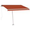 vidaXL Retractable Awning Orange and Brown
