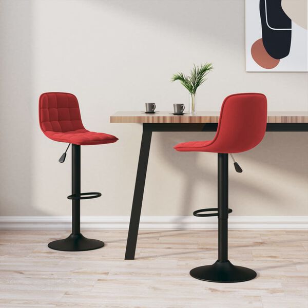 vidaXL Bar Stool Set of 2 Wine Red