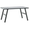vidaXL Garden Bench Black Powder-coated steel, Fabric (100% polyester)