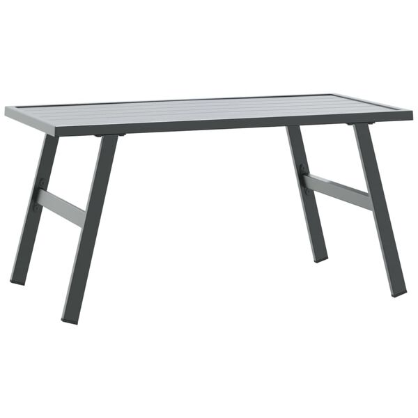 vidaXL Garden Bench Black Powder-coated steel, Fabric (100% polyester)
