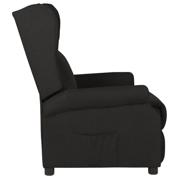 vidaXL Recliner Chair Black Fabric (100% polyester) Single