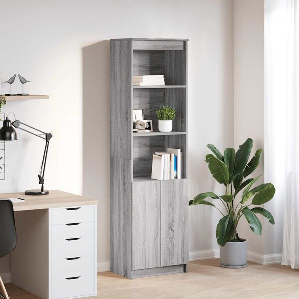 vidaXL Highboard Grey sonoma Engineered wood Tall Highboard