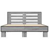 vidaXL Bed Frame Gray sonoma Engineered wood, metal, plywood Double