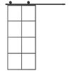 vidaXL Sliding Door with Hardware Set 35.4x80.7" ESG Glass&Aluminium