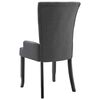vidaXL Dining Chair Set of 4 Dark Gray Polyester, Oak Wood Standard