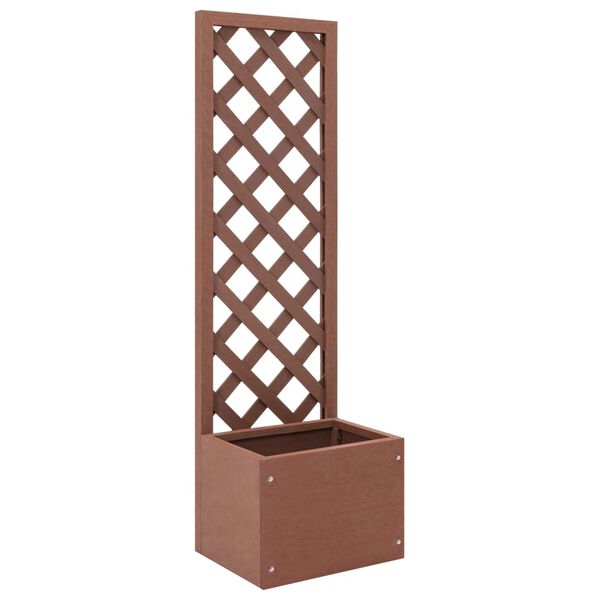 vidaXL Trellis Planter Brown Wood-Plastic Composite (WPC)